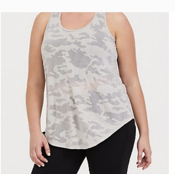 Torrid Active Camo burn out tank Grey Camo plus Size Size 2x - Picture 15 of 15